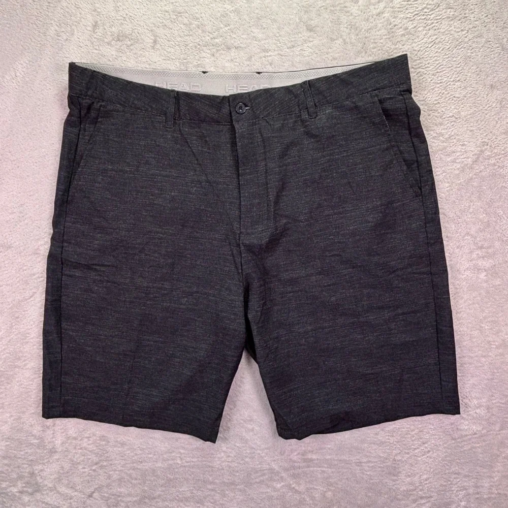 HEAD Mens Golf Shorts Sz‎ 40 Dark Gray Heathered Performance Stretch 9.5 Inseam